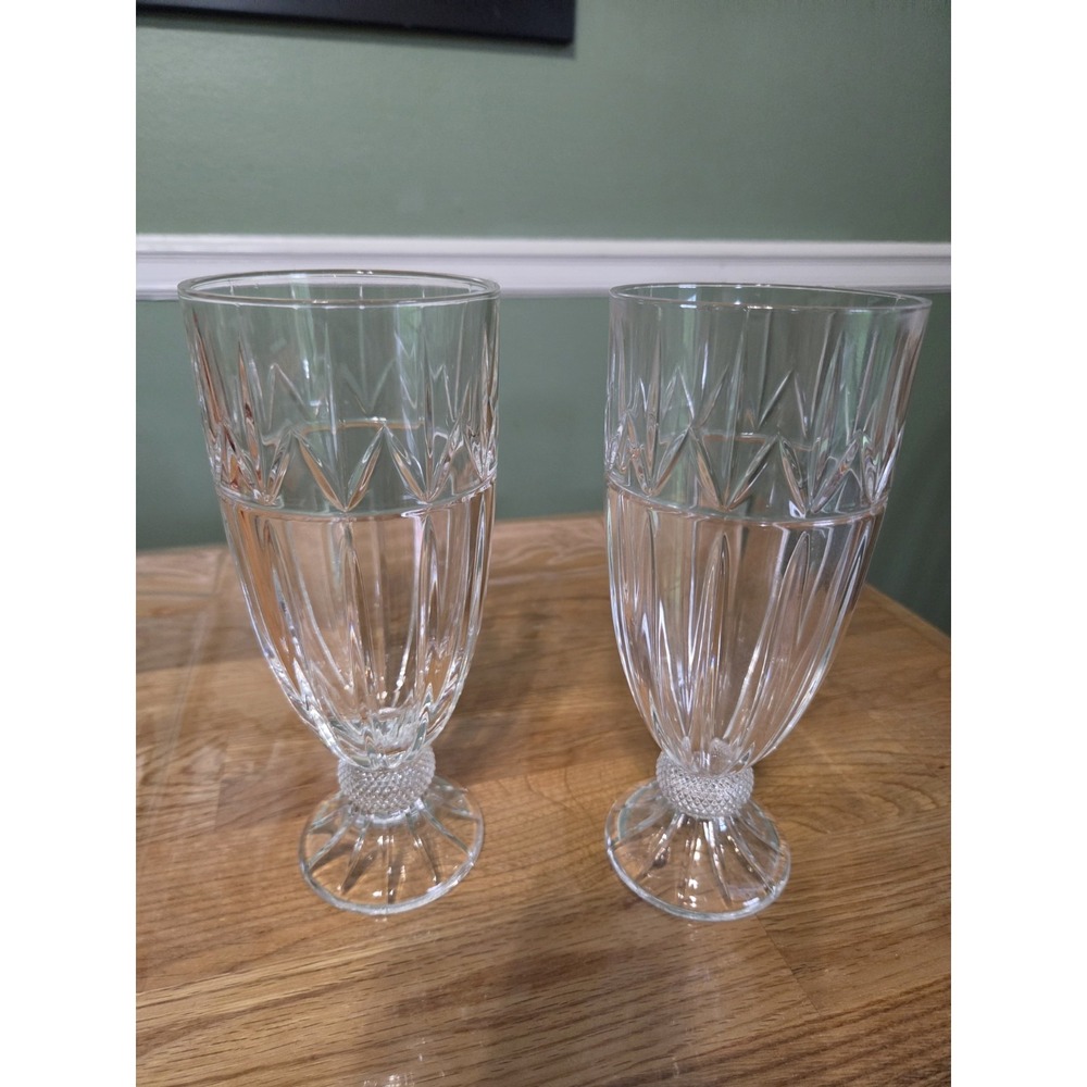 Shannon Crystal By Godinger Olympia 24% Lead Crystal Iced Tea Pair Set of 2